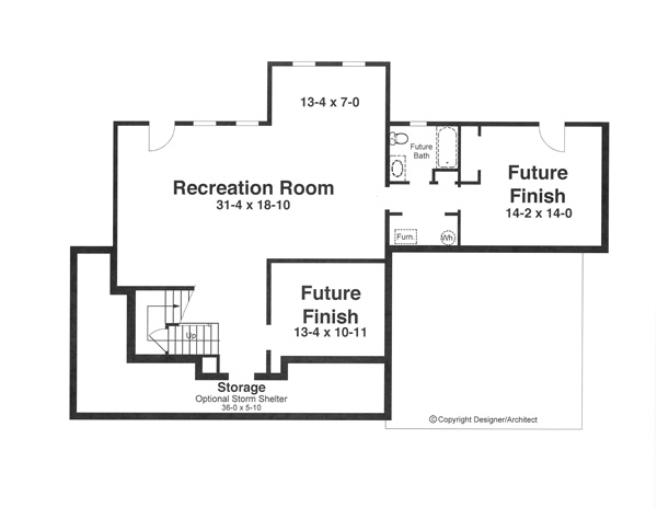 Lower Level image of CAMPBELL House Plan